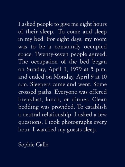 Sophie Calle: The Sleepers - Ingram