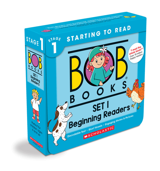 Bob Books - Set 1: Beginning Readers Box Set of 12 Paperbacks Decodable Phonics Books, Ages 4 and Up, Kindergarten (Stage 1: Starting to Read) - Ingram